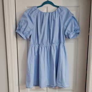 Very J Blue Puff Sleeve Top